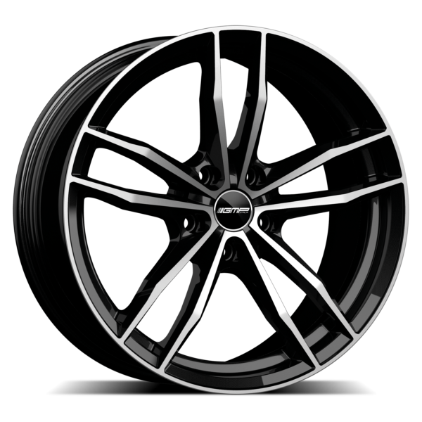 GMP ITALIA SWAN BLACK POLISHED ALLOY WHEELS