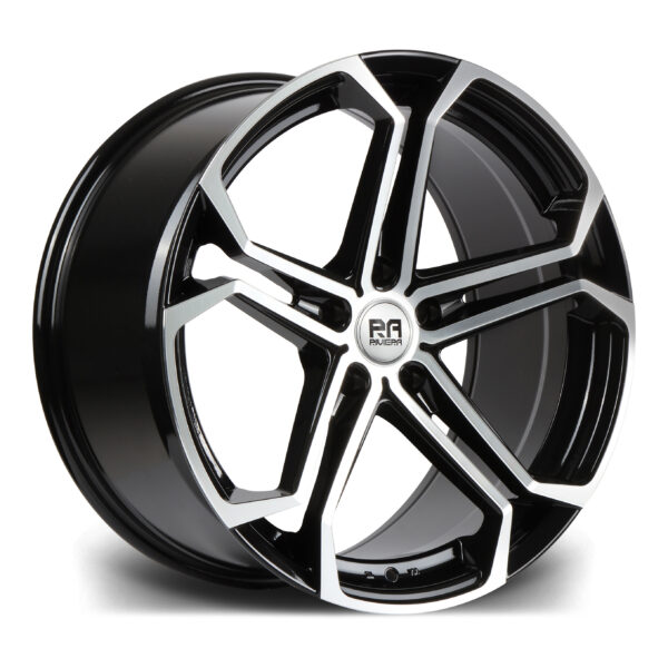 20″ RIVIERA ATLAS BLACK POLISHED – FITMENT 5X120