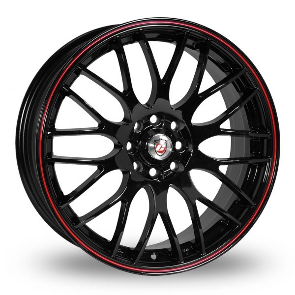 CALIBRE MOTION 2 BLACK AND RED ALLOY WHEELS