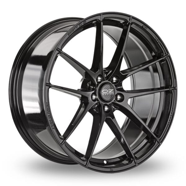 OZ RACING LEGGERA HLT 5X110 WIDER REAR GLOSS BLACK ALLOY WHEELS