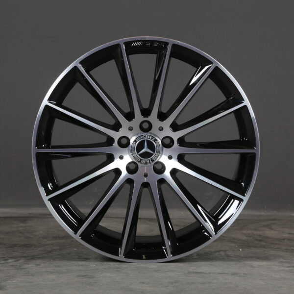 2 x 20″ Mercedes Turbine Style Black Polished Alloys + Fitting