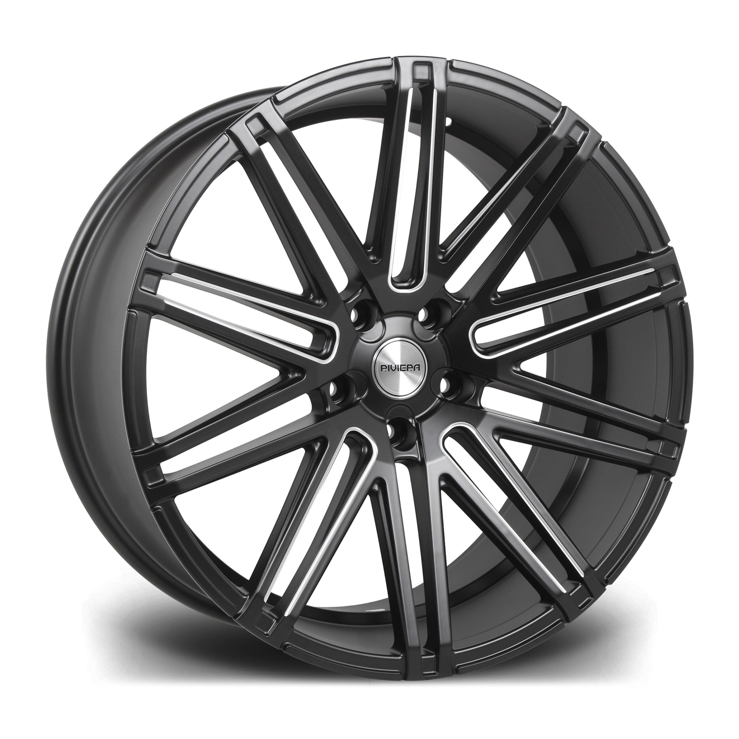 22″ RIVIERA RV120 MATT BLACK MILLED – FITMENT 5X130