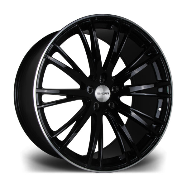 22″ RIVIERA RV128 GLOSS BLACK POLISHED LIP – FITMENT BLANK