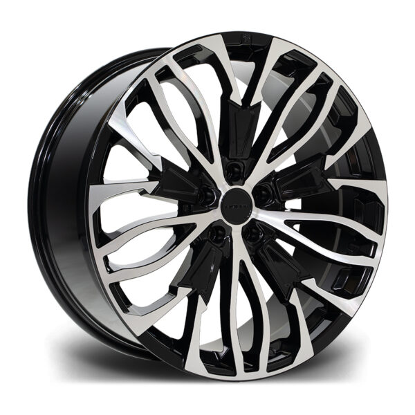 22″ RIVIERA RV134 BLACK POLISHED – FITMENT 5X120