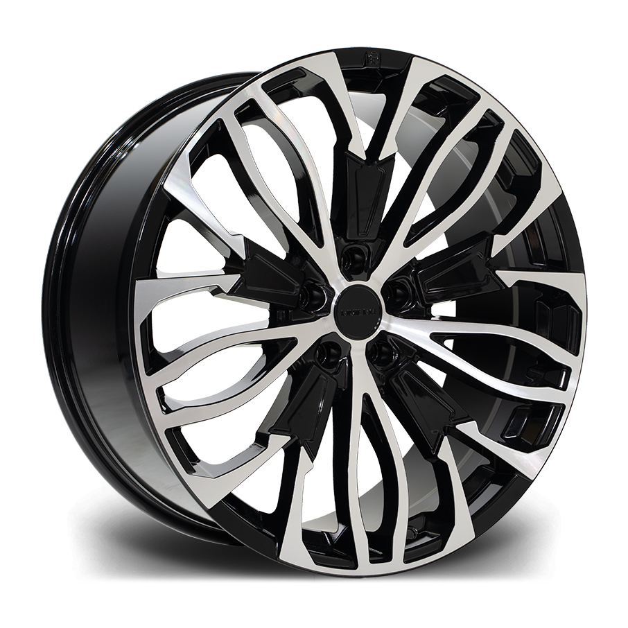 22″ RIVIERA RV134 BLACK POLISHED – FITMENT 5X108