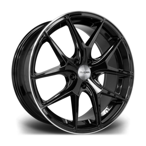 22″ RIVIERA RV136 GLOSS BLACK POLISHED LIP – FITMENT BLANK