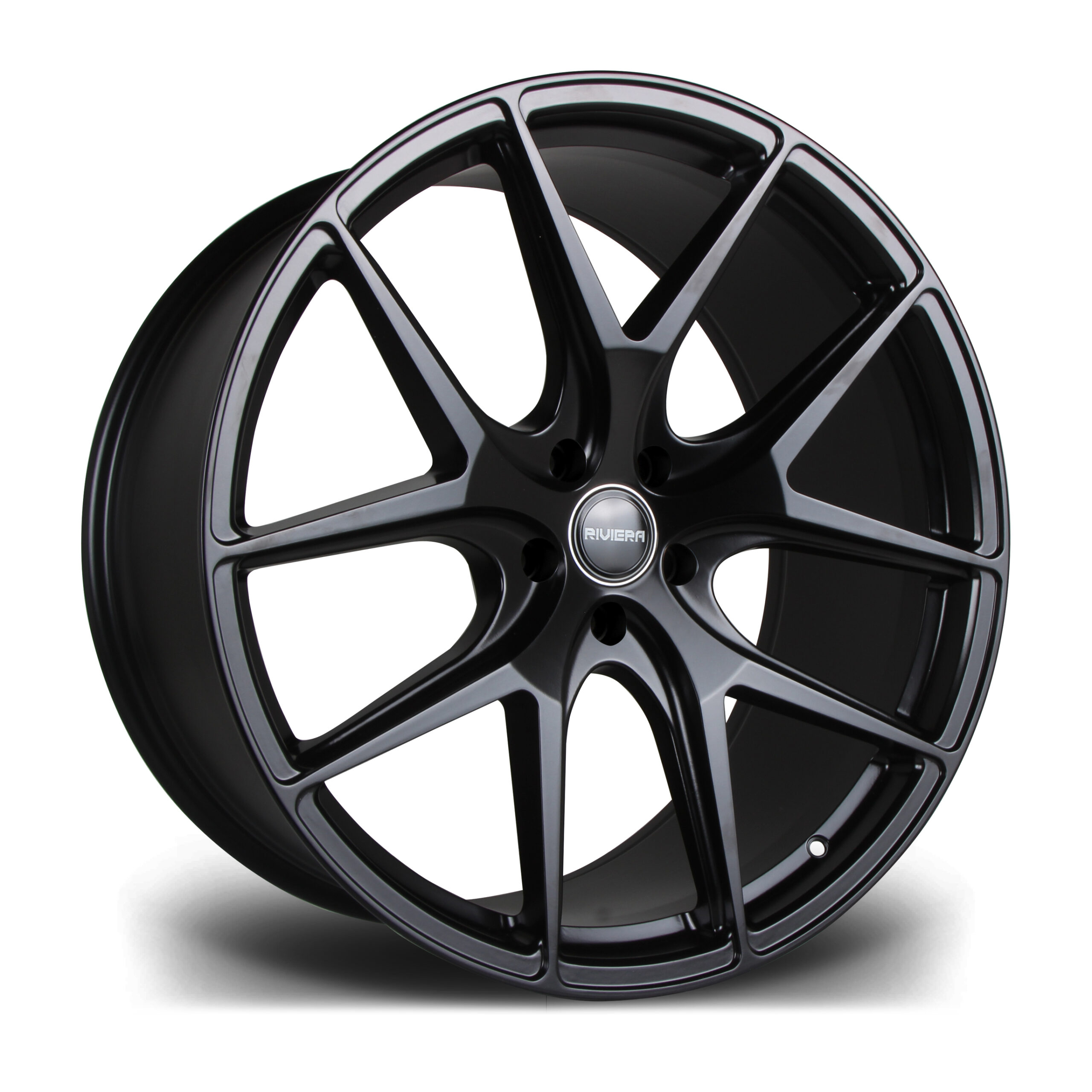 22″ RIVIERA RV136 Satin Black – FITMENT BLANK