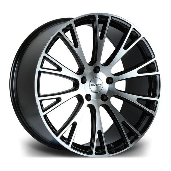 22″ RIVIERA RV150 BLACK POLISHED – FITMENT 5X130