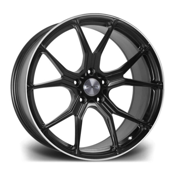 20″ RIVIERA RV192 GLOSS BLACK POLISHED LIP – FITMENT 5X120