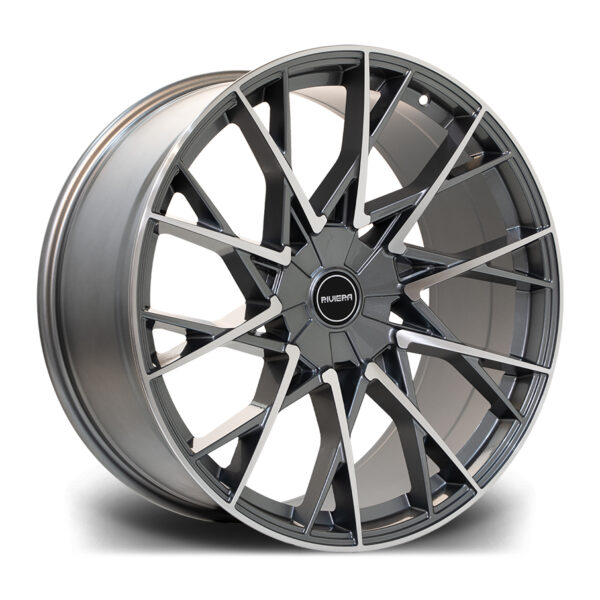 18″ RIVIERA RV197 GUNMETAL POLISHED – FITMENT 5X160