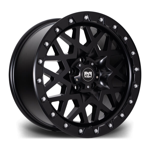 18″ RIVIERA XTREME RXS1 Satin Black Chrome Rivets – FITMENT 5X120