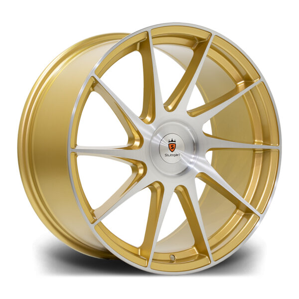 18″ STUTTGART SF11 GOLD BRUSHED – FITMENT BLANK