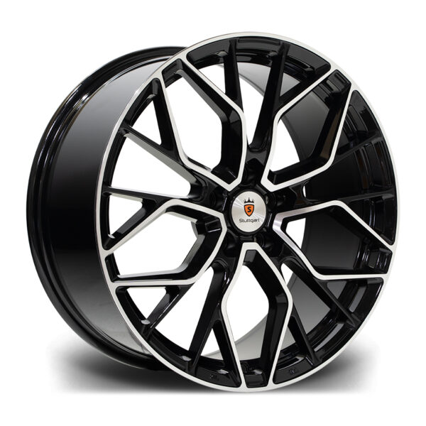 19″ STUTTGART SF12 BLACK POLISHED – FITMENT 5X112