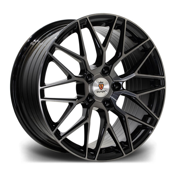 19″ STUTTGART SF14 Black Polished Dark Tint – FITMENT 5X112