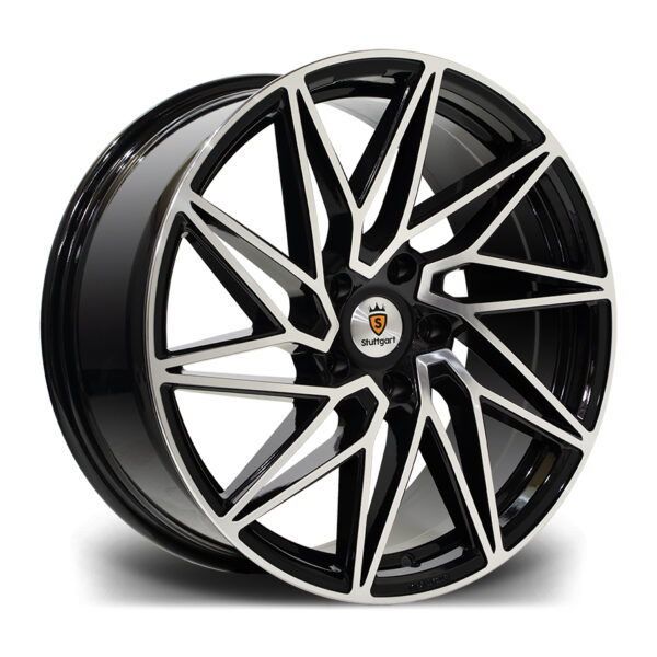 19″ STUTTGART ST20 BLACK POLISHED – FITMENT BLANK