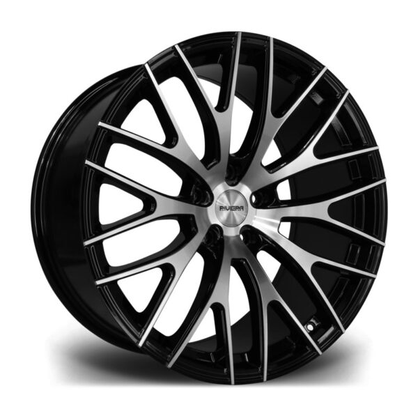 20″ RIVIERA SAFIRE BLACK POLISHED – FITMENT BLANK