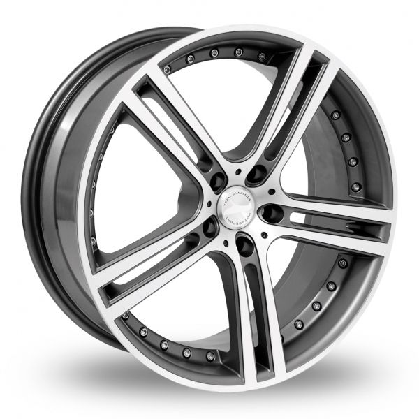 TEAM DYNAMICS LE MANS ANTHRACITE POLISHED ALLOY WHEELS