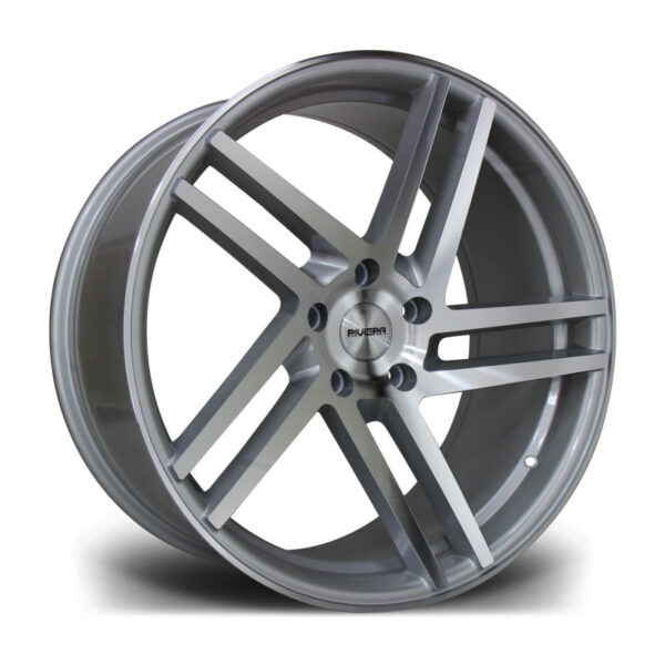 20″ RIVIERA TWIST MACHINED SILVER – FITMENT 5X112