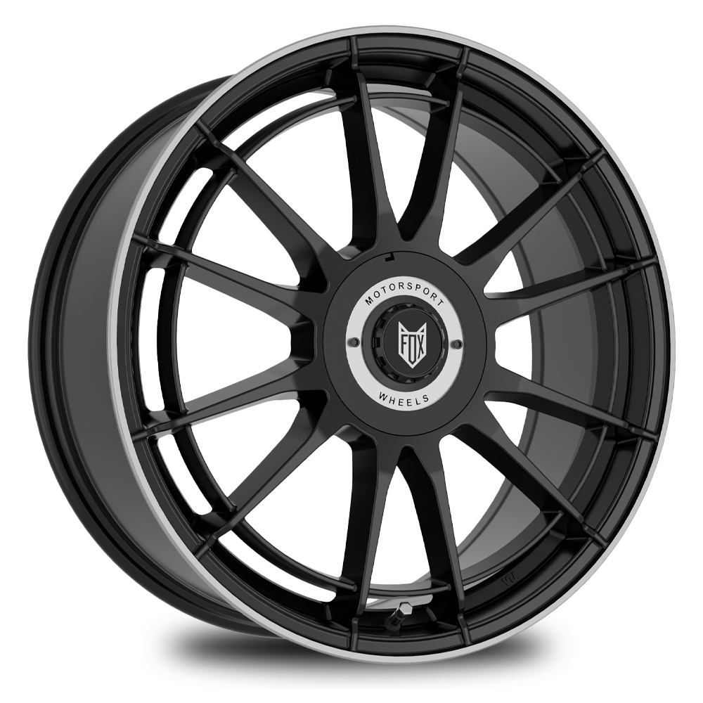 Fox Racing VR4 Satin Black (Polished Lip) Alloy Wheel