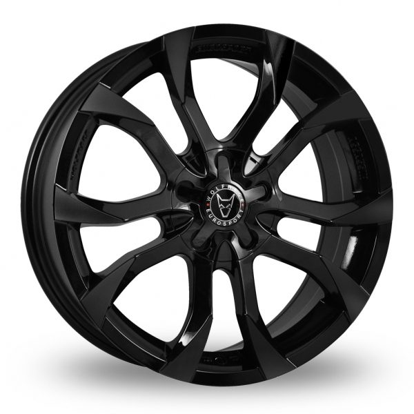 16 Inch Wolfrace Assassin Gloss Black Alloy Wheels Includes Fitting Kit (New Bolts) + 225/65/R16 Tyres x4 Fitted Balanced And Delivered