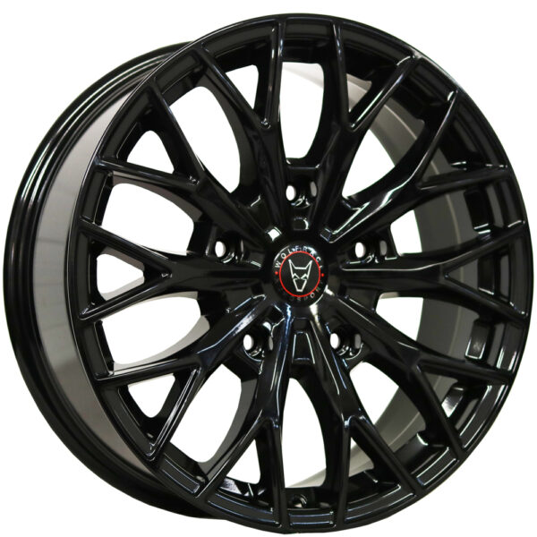 18″ Wolfrace Eurosport Wolfsburg Super T Gloss Black Alloys Incl. Fitting Kit + 235/55R18 General Grabber AT3 Tyres Fitted & Balanced