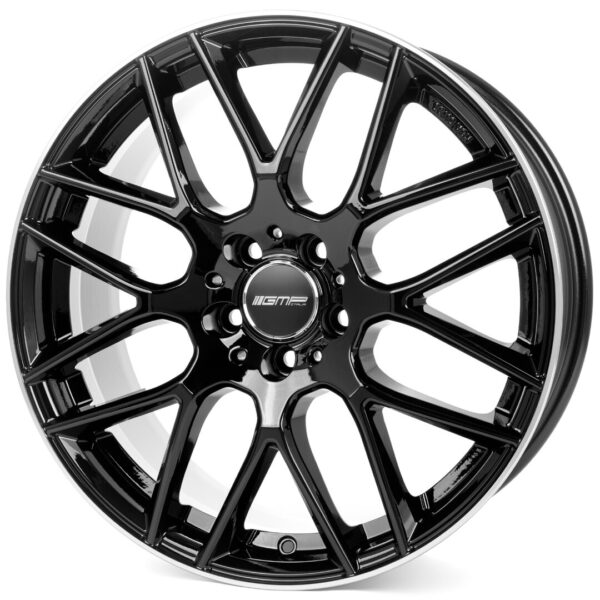 GMP ITALIA BERGHEM BLACK POLISHED LIP ALLOY WHEELS