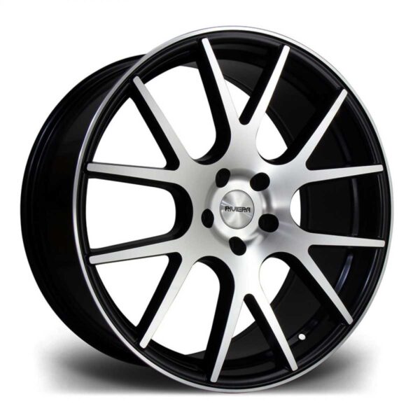 20″ Riviera RV185 Matt Black Polished for Volkswagen Transporter