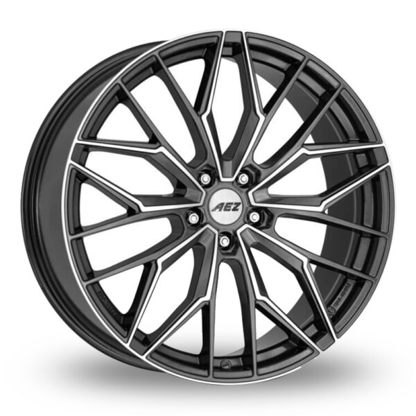 21″ AEZ Porto Gun Metal Polished Wider Rear Alloy Wheels