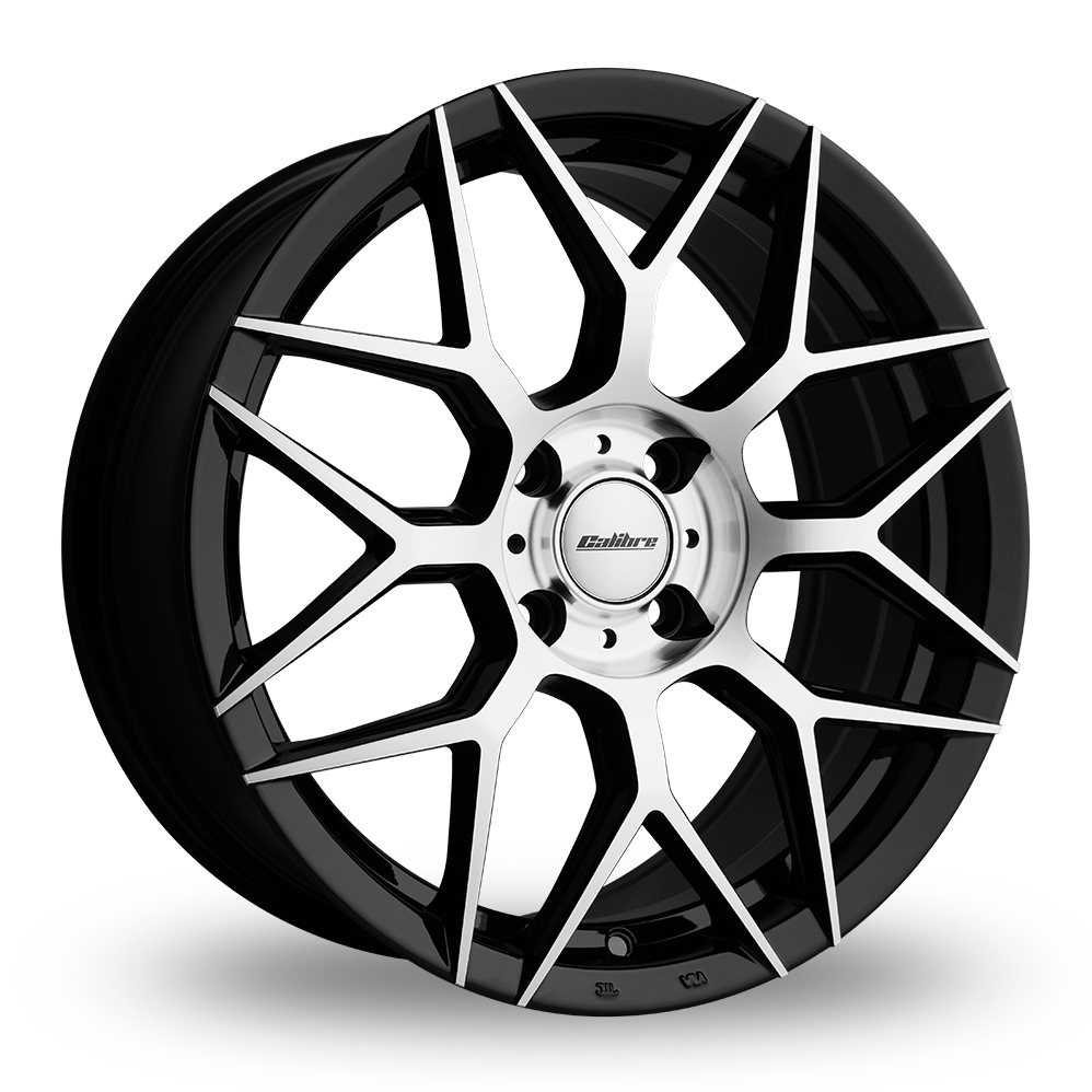 17″ Calibre Spa Gloss Black Polished Alloy Wheels