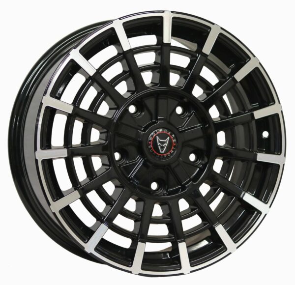 18″ Wolfrace Turismo Super T﻿ Black Polished for Transit Custom