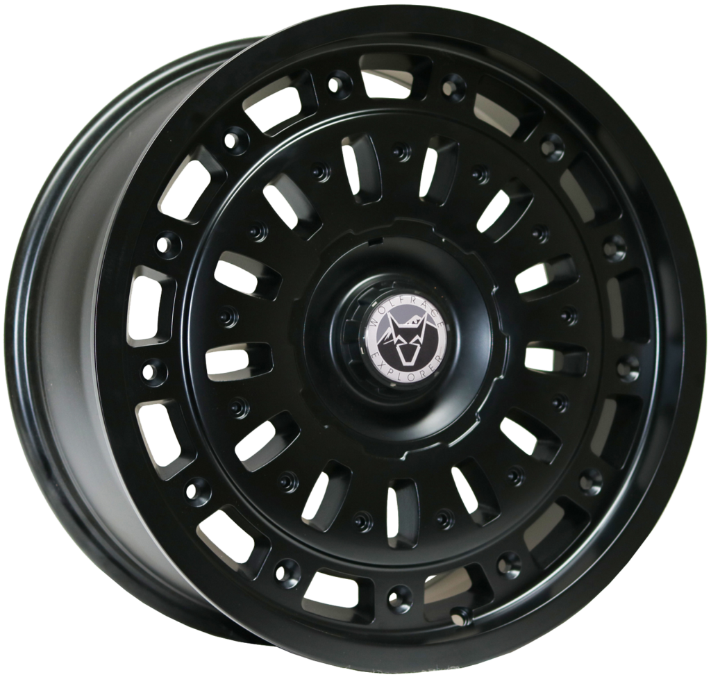 18" WOLFRACE EXPLORER EXPLORE MATT BLACK RIVETS FOR VW TRANSPORTER